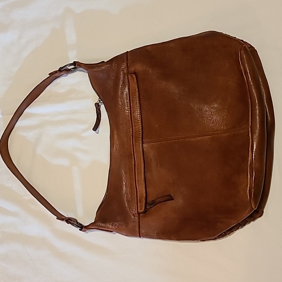 Vilenca Holland Brown Leather Woven Shoulder Bag Boho Bohemian Purse Soft - Picture 4 of 16